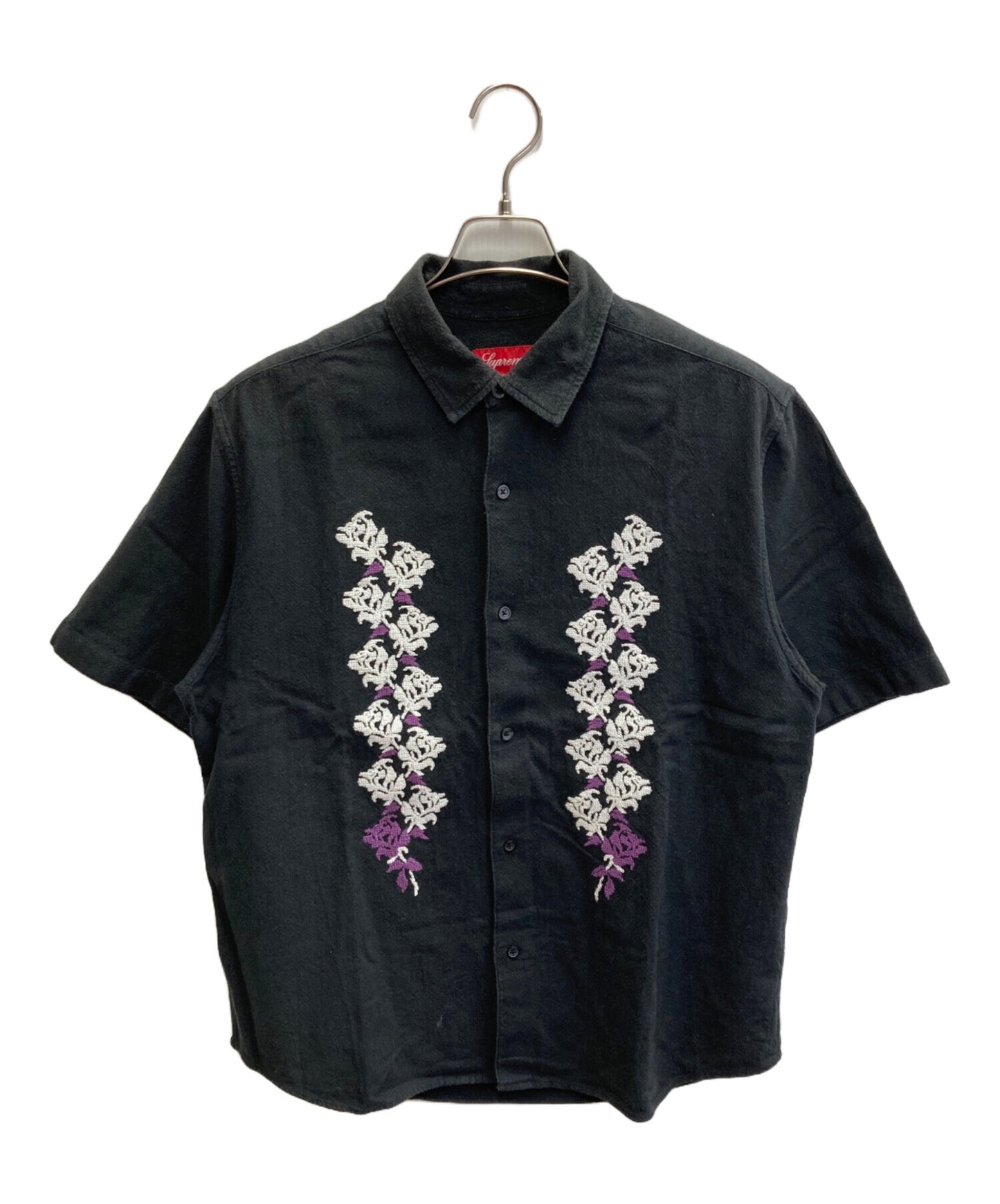[Pre-owned] SUPREME 23SS Needlepoint S/S Shirt