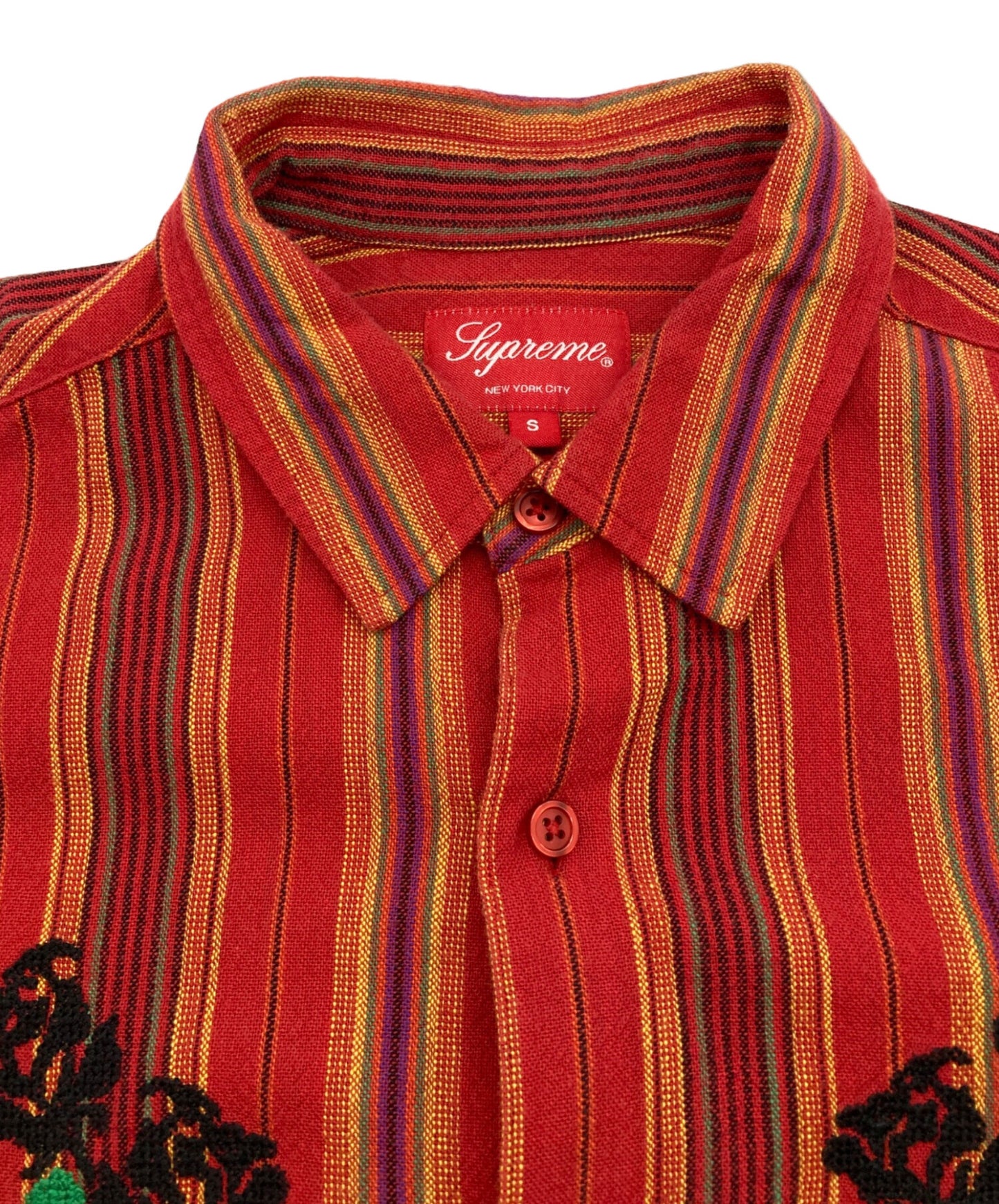 [Pre-owned] SUPREME 23SS Needlepoint S/S Shirt
