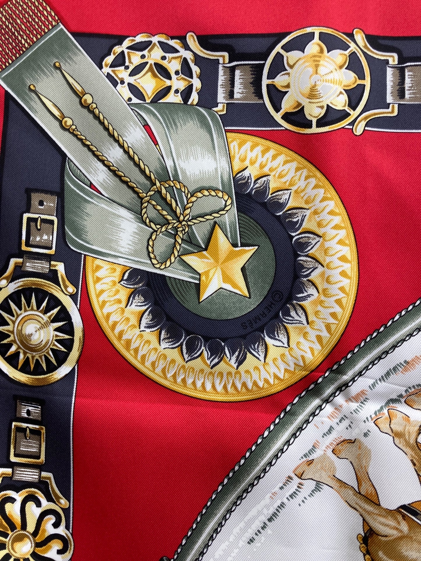[Pre-owned] HERMES CHEVAUX DETRAIT Draft horse/Calais 90