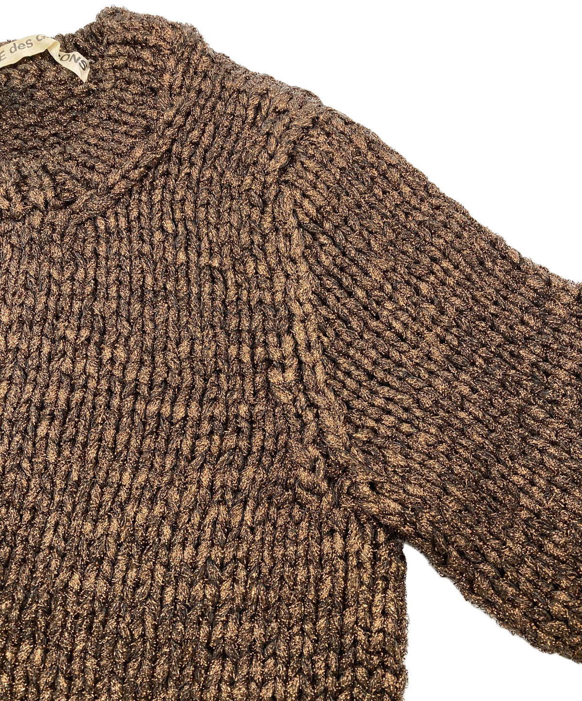 [Pre-owned] COMME des GARCONS Poly Nylon Lame Cable Knit [AD1999 GN-040290