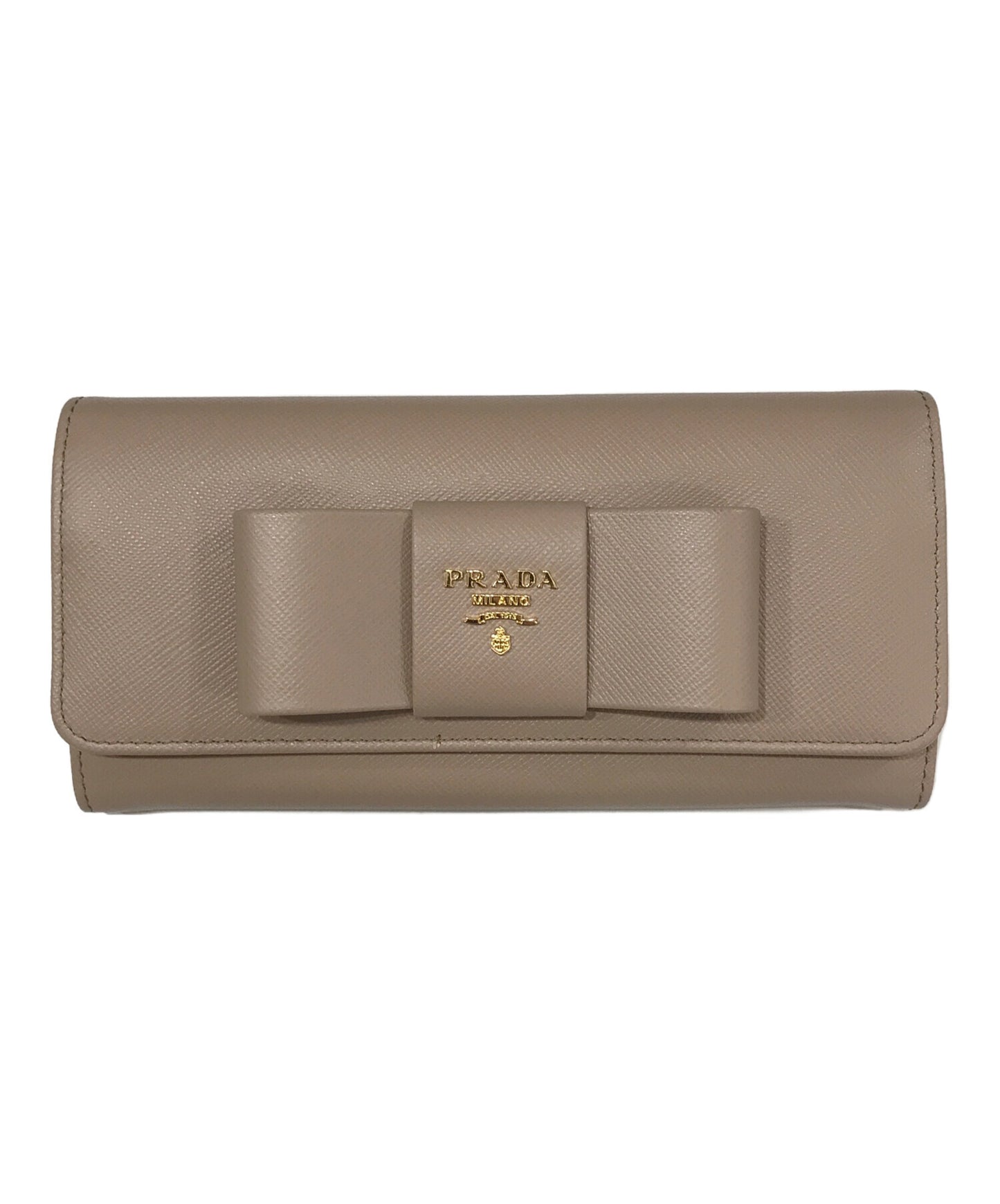[Pre-owned] PRADA SAFFIANO FIOCCO Long Wallet 1MH132