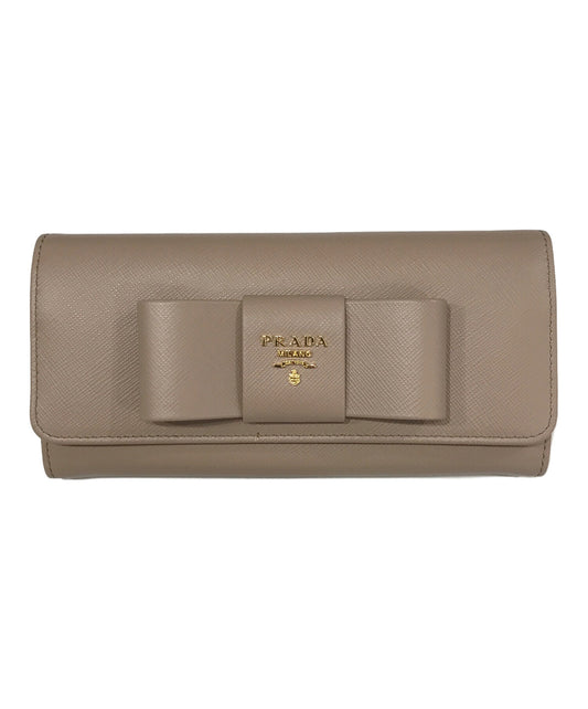 [Pre-owned] PRADA SAFFIANO FIOCCO Long Wallet 1MH132