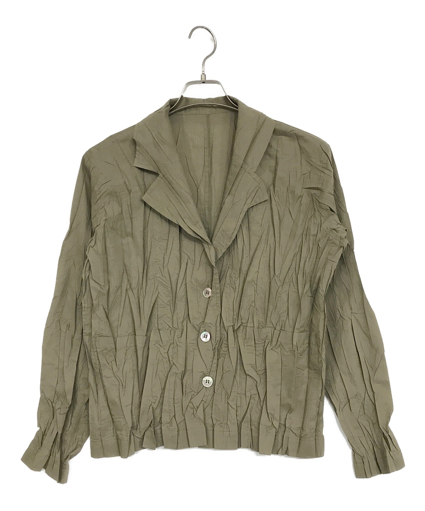 [Pre-owned] PLEATS PLEASE Wrinkled long-sleeved shirt PP93-PD971