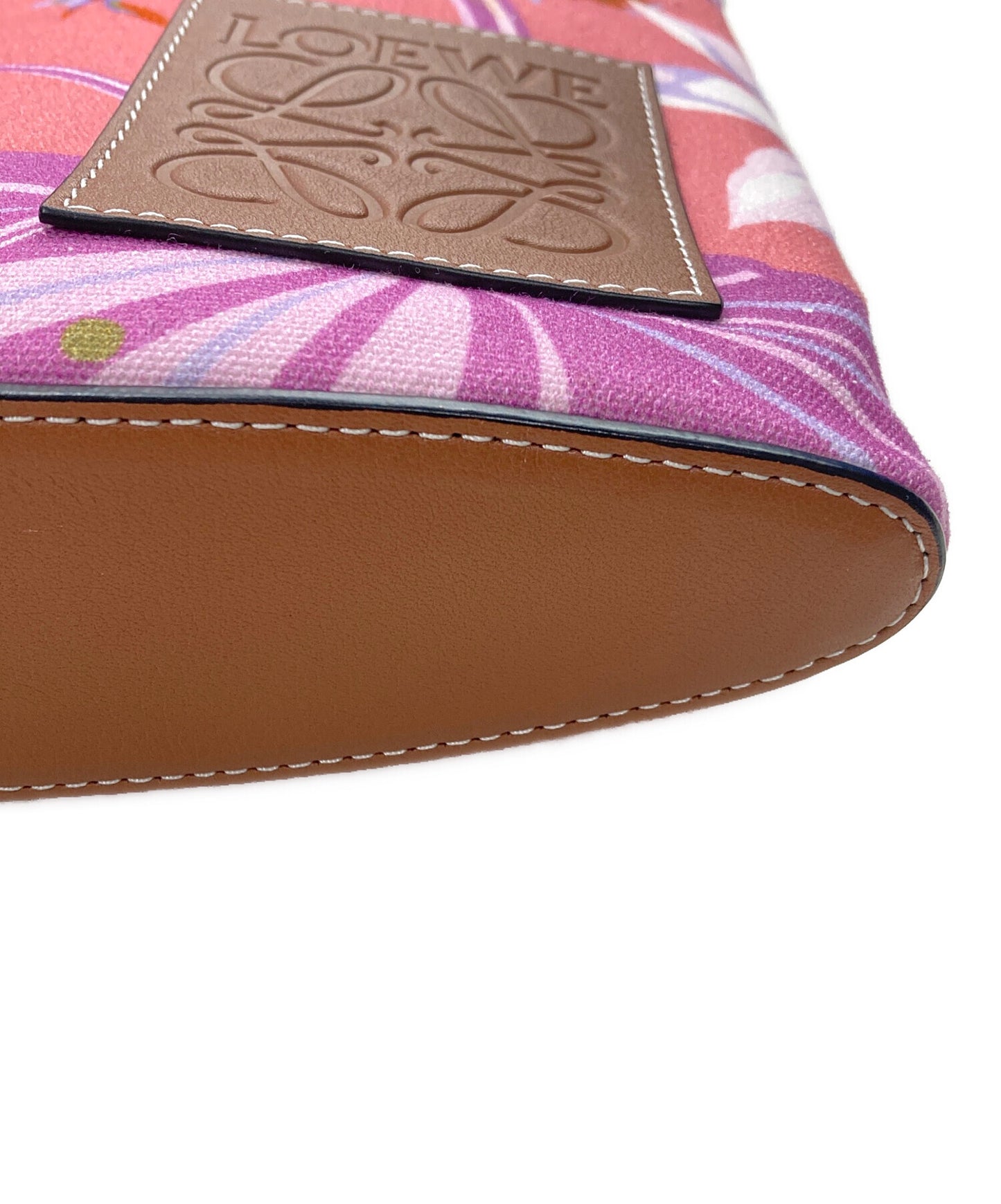 [Pre-owned] LOEWE Canvas Leather Clutch Bag