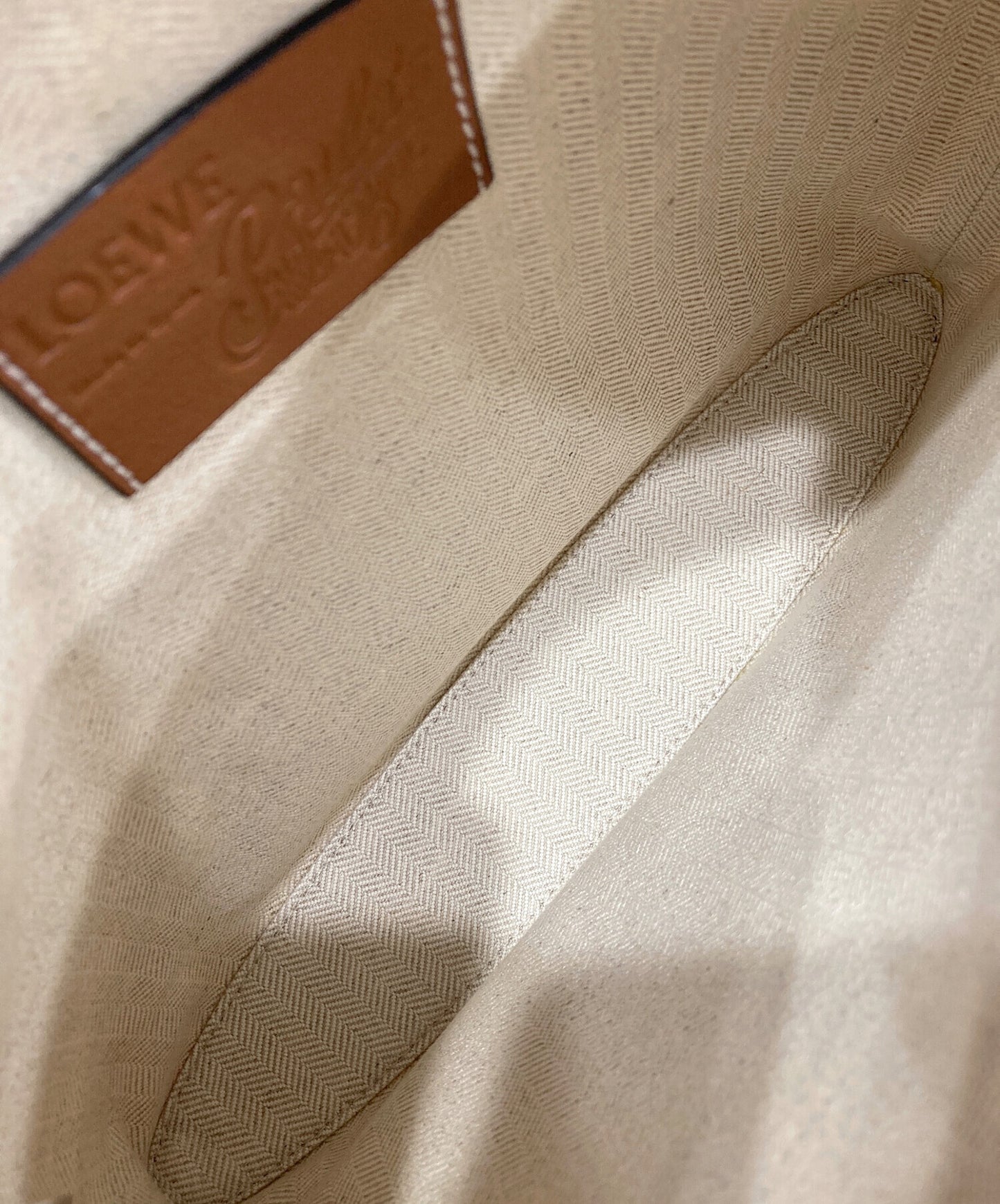 [Pre-owned] LOEWE Canvas Leather Clutch Bag