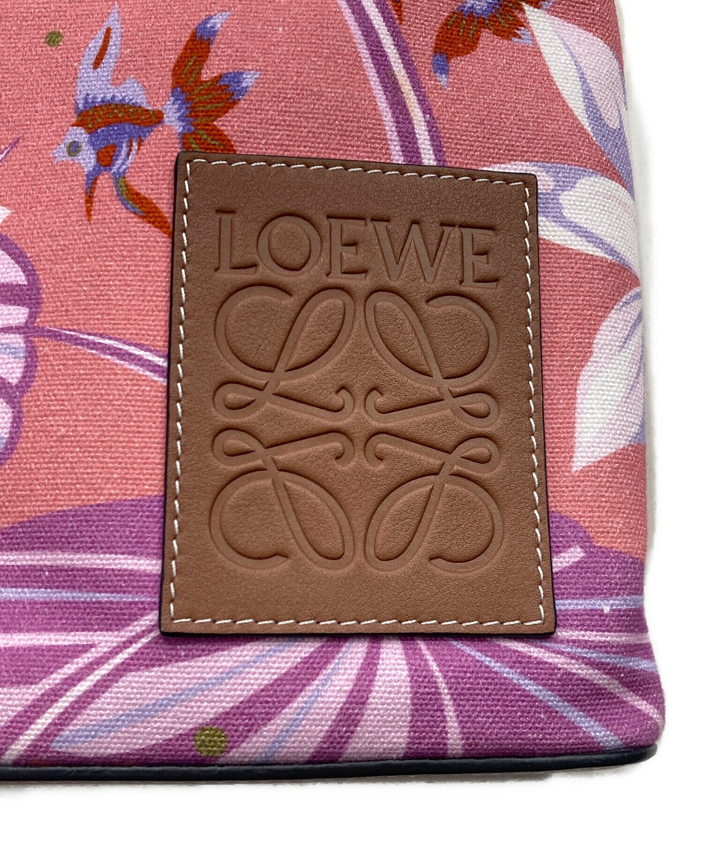 [Pre-owned] LOEWE Canvas Leather Clutch Bag