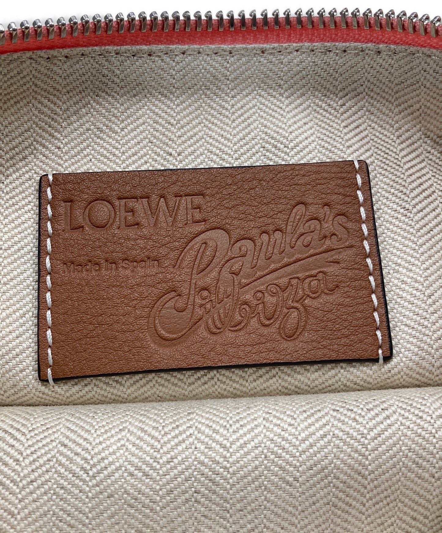 [Pre-owned] LOEWE Canvas Leather Clutch Bag