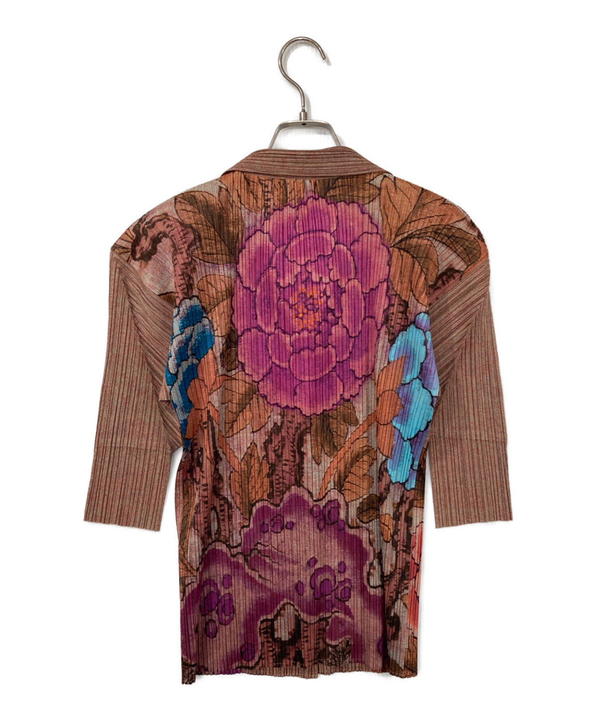 [Pre-owned] PLEATS PLEASE Peony-Print Pleated Shirt PP84-JK724