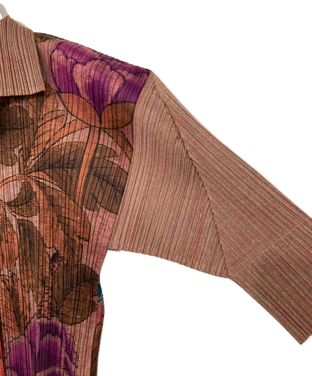 [Pre-owned] PLEATS PLEASE Peony-Print Pleated Shirt PP84-JK724