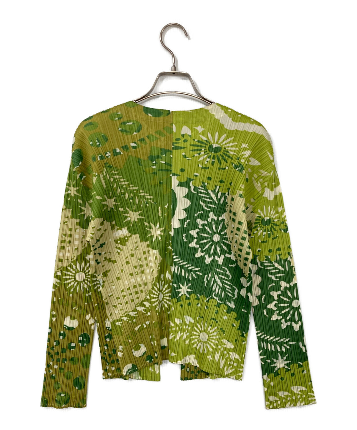 [Pre-owned] PLEATS PLEASE 1-Button Pleated Cardigan PP91-J0603