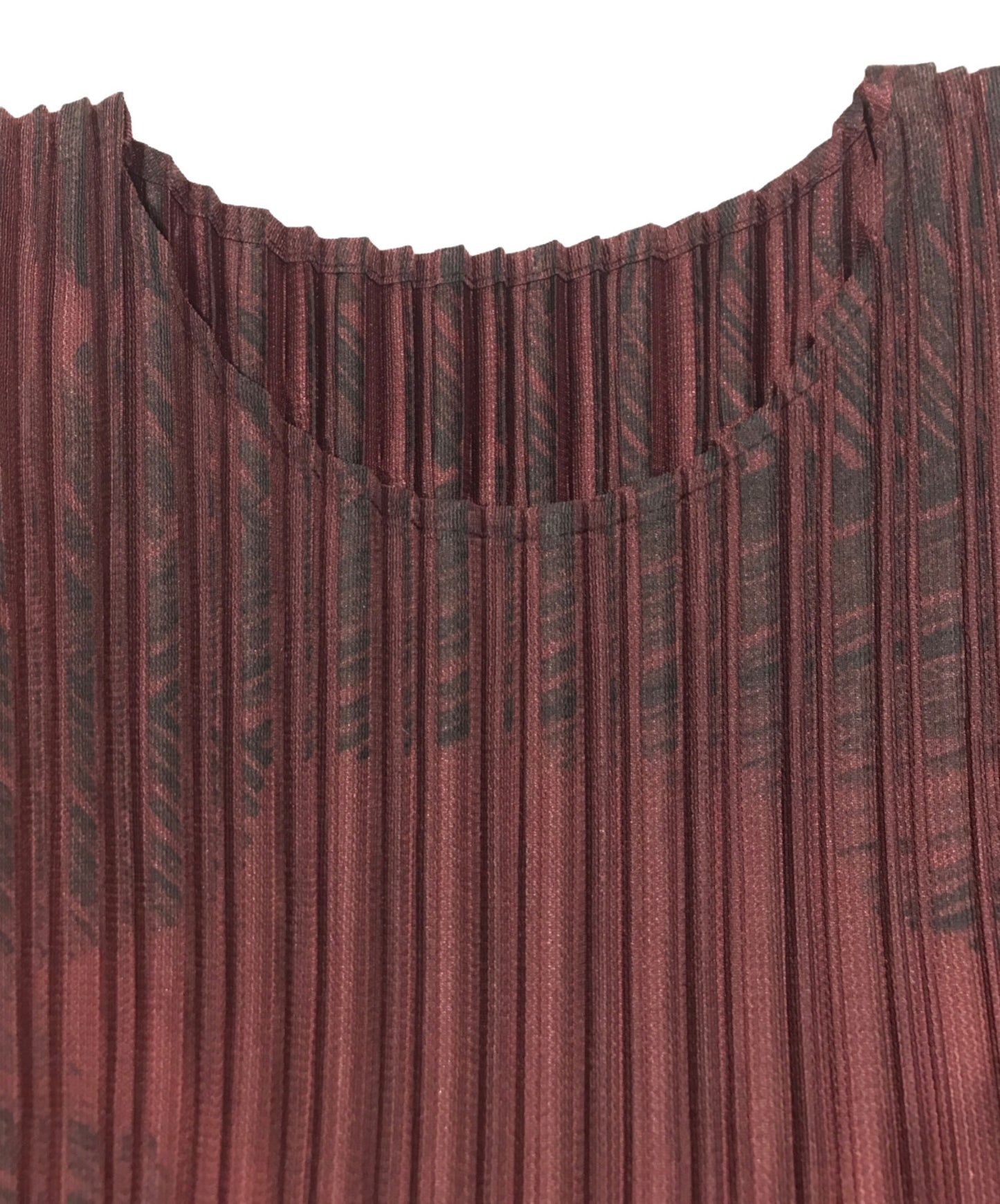 [Pre-owned] PLEATS PLEASE Pleated dress with all-over pattern PP33JH553
