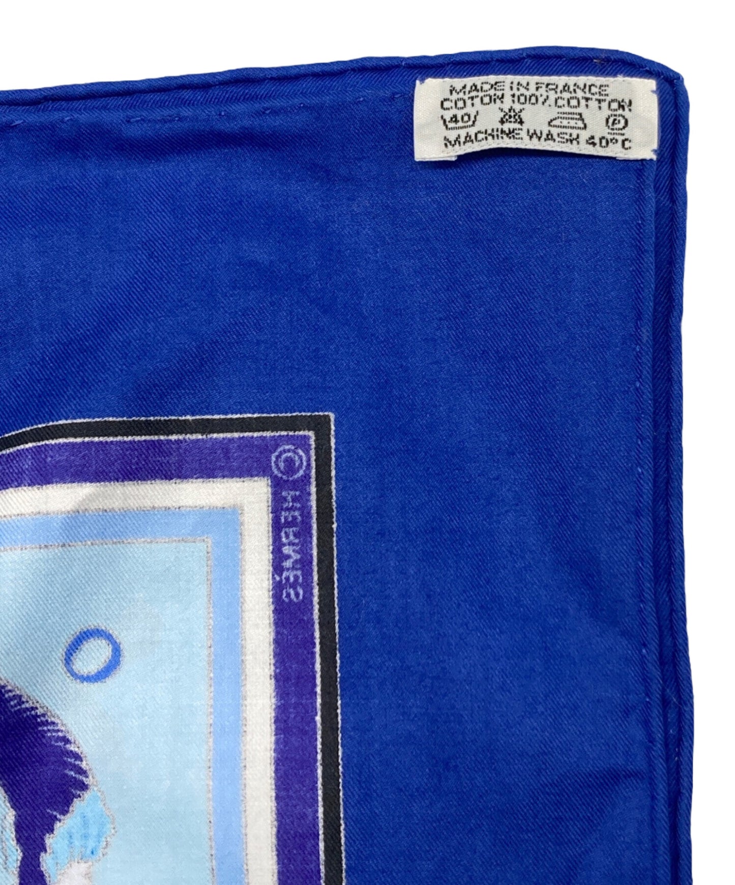 [Pre-owned] HERMES "Human Numbers" Cotton Scarf with Number Pattern
