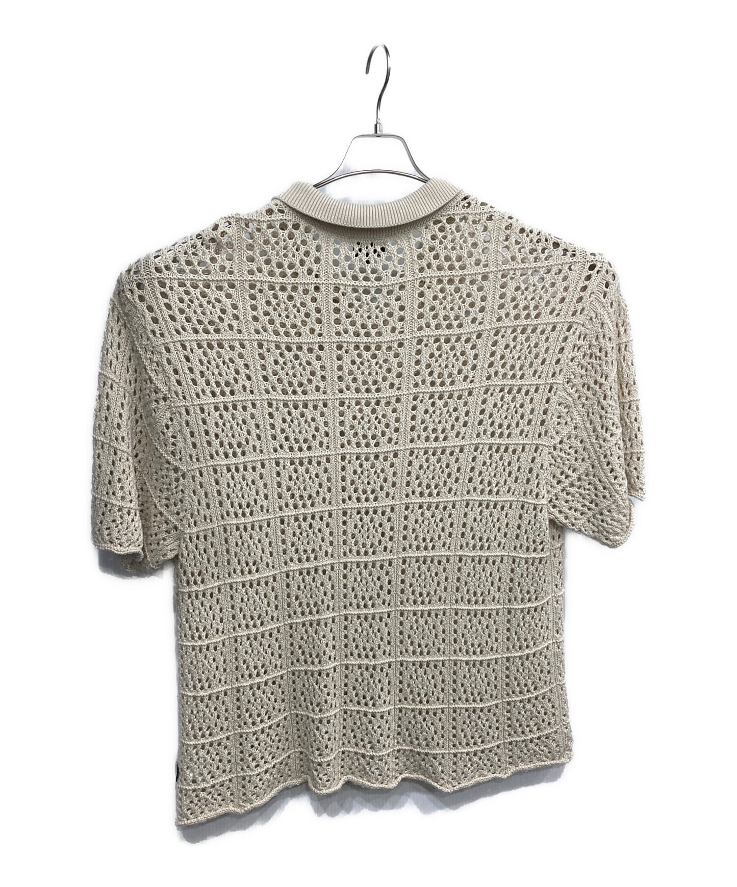 [Pre-owned] stussy 5 Gauge Short Sleeve Crochet Knit Shirt 117127