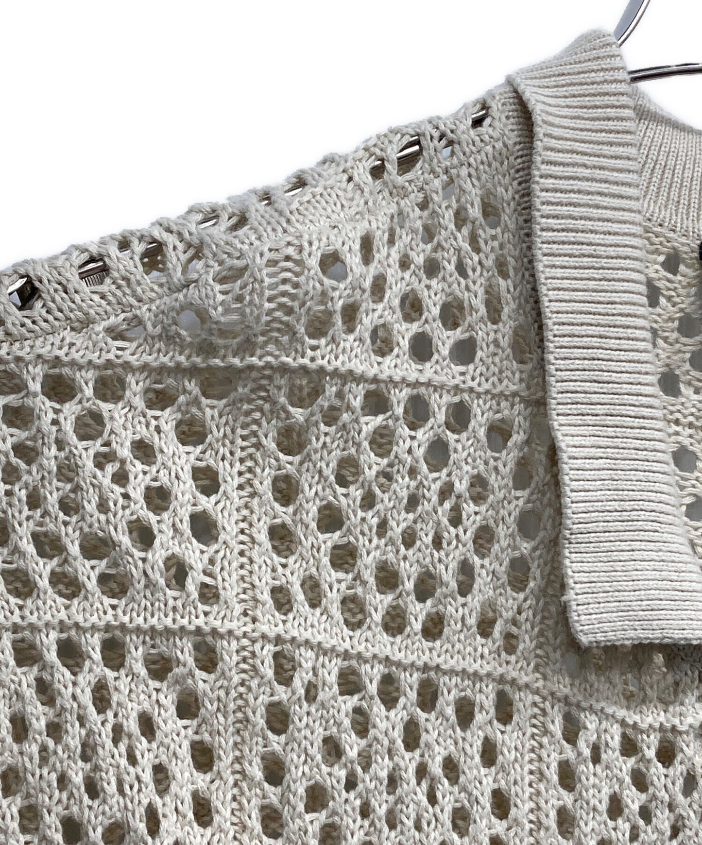 [Pre-owned] stussy 5 Gauge Short Sleeve Crochet Knit Shirt 117127