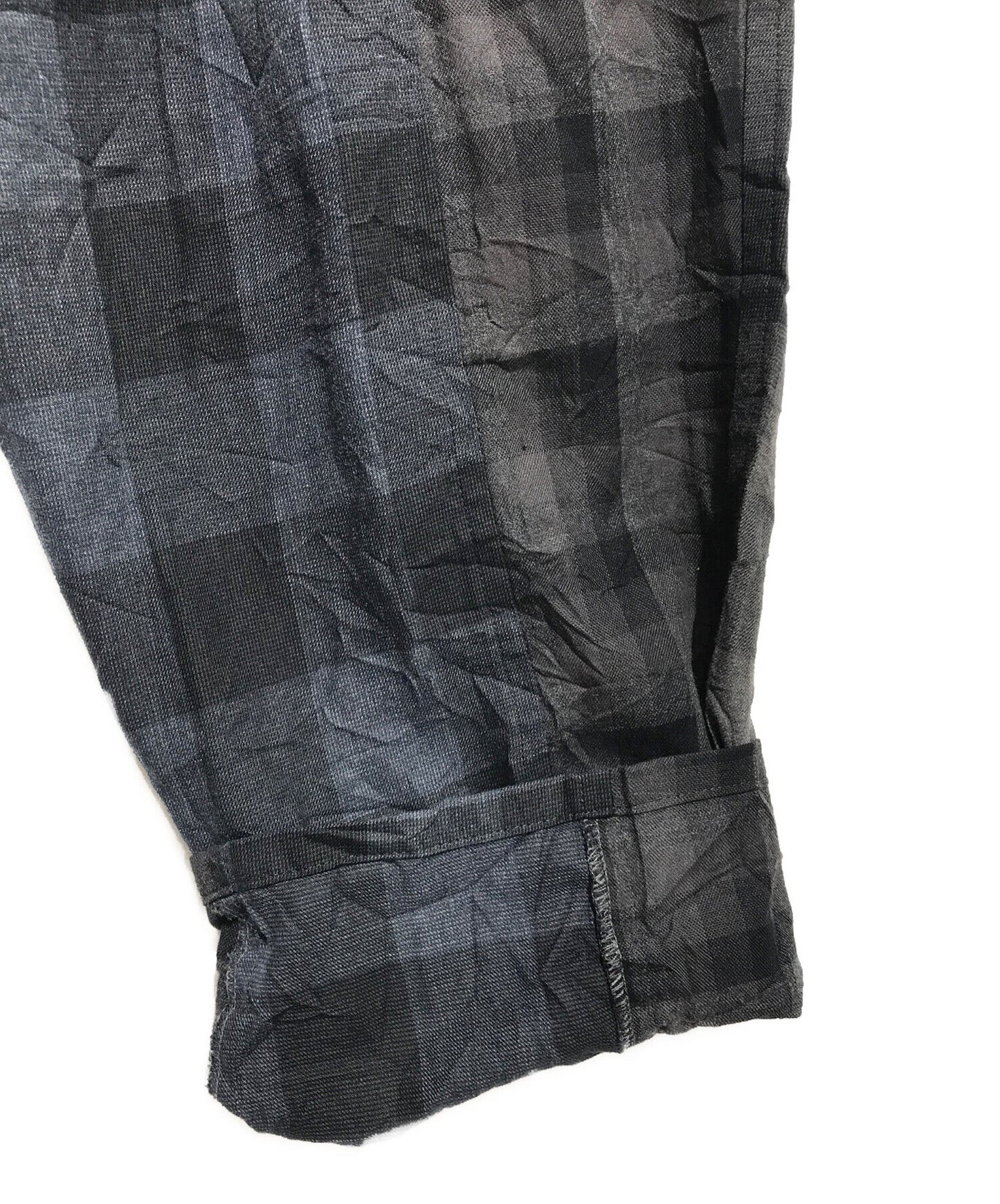 [Pre-owned] Yohji Yamamoto pour homme Cotton Check Pants with Switching Designs HC-P70-817