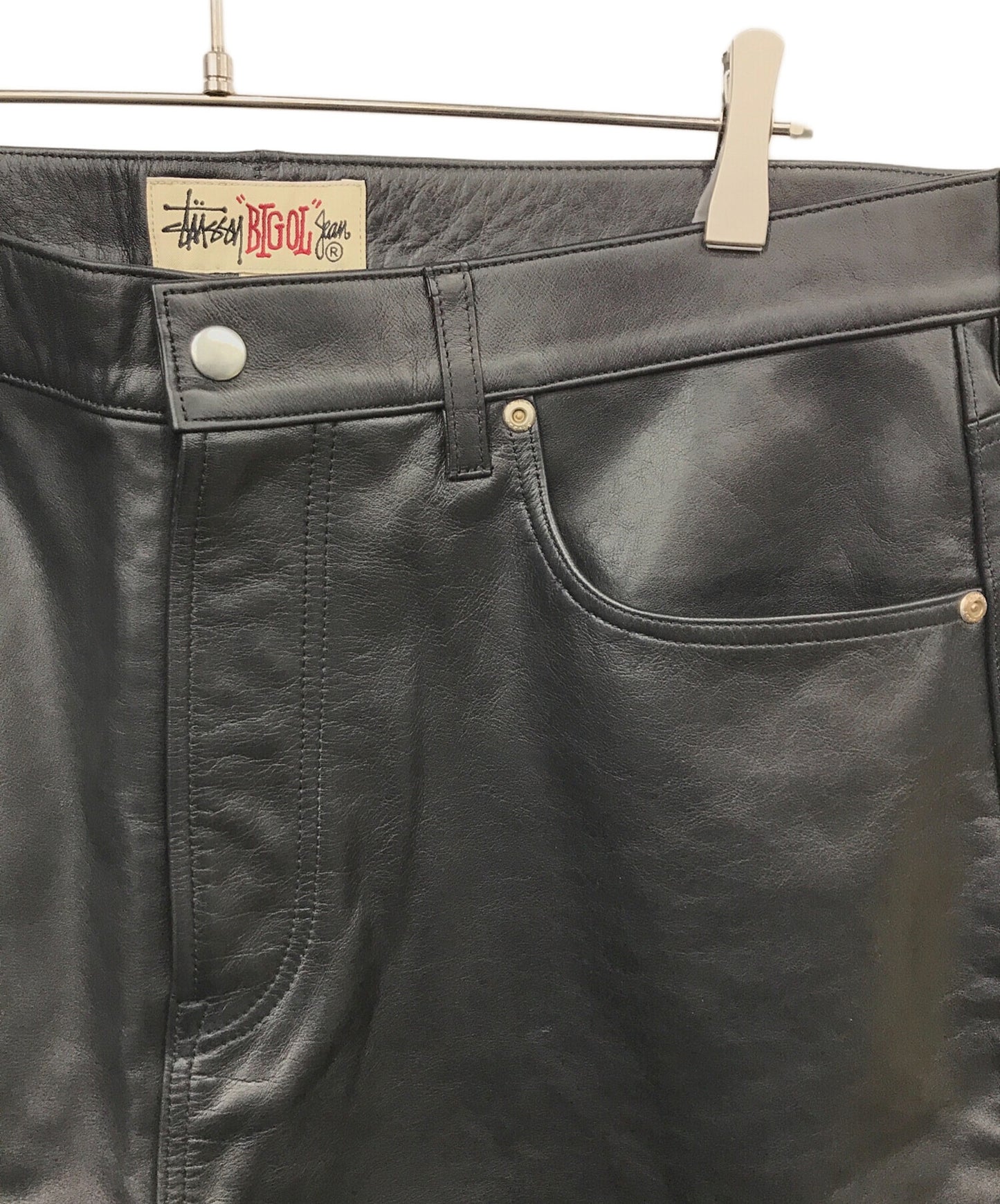 [Pre-owned] stussy BIG OL' SHORT LEATHER 112315