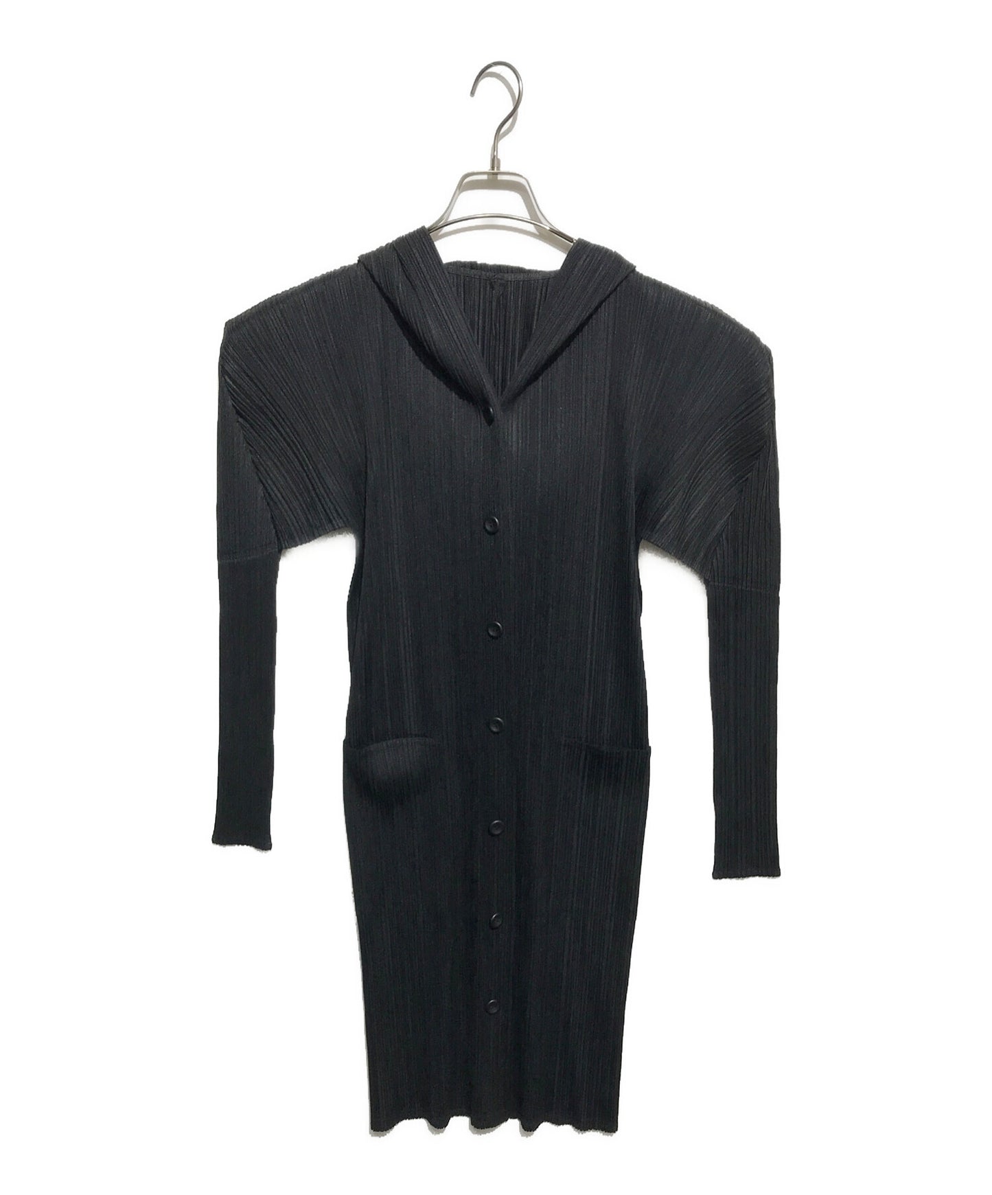 [Pre-owned] PLEATS PLEASE Long cardigan with hood PP11-EN173