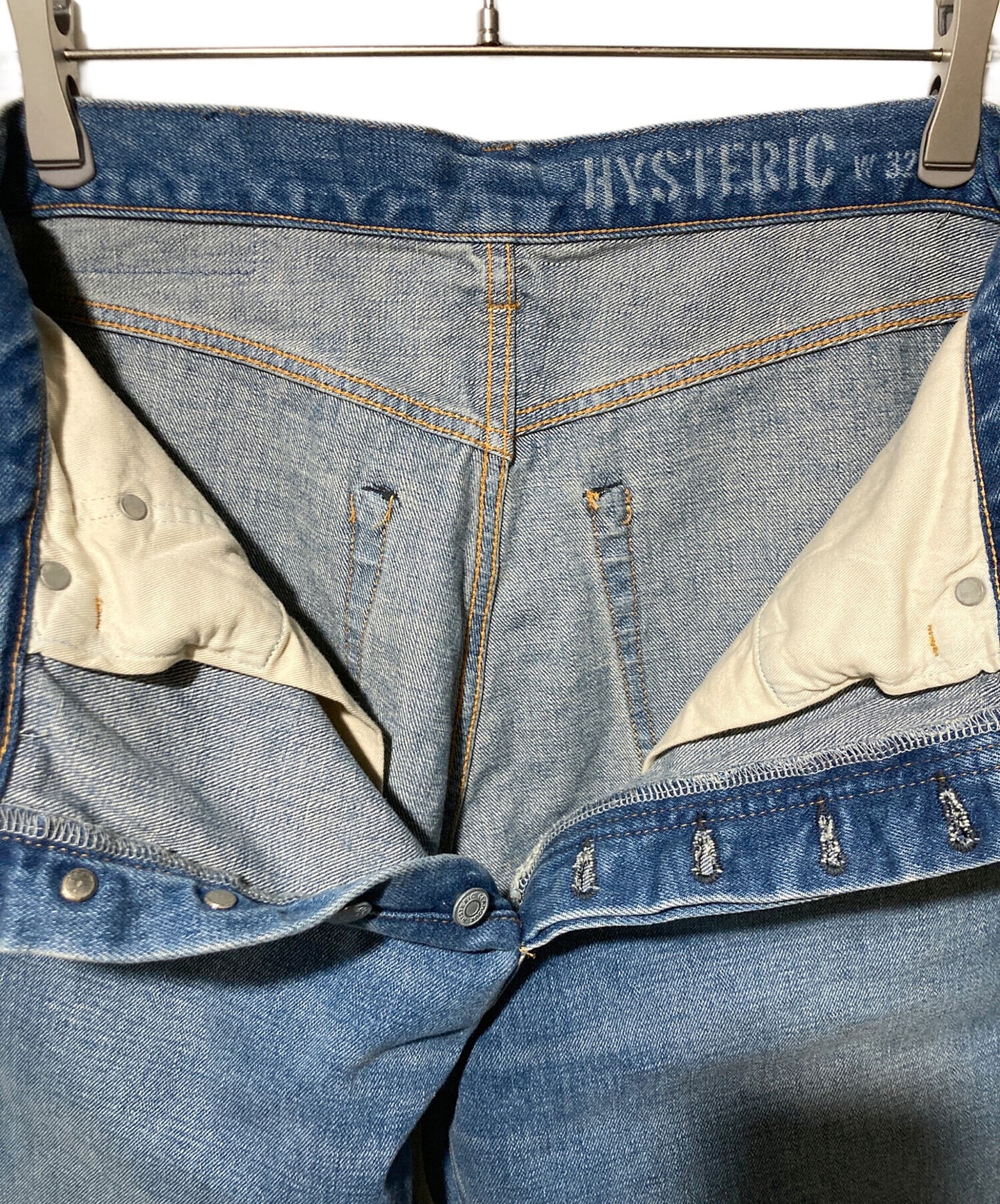 [Pre-owned] Hysteric Glamour American Sea Island Cotton Denim Straight Baggy Pants 02233AP06