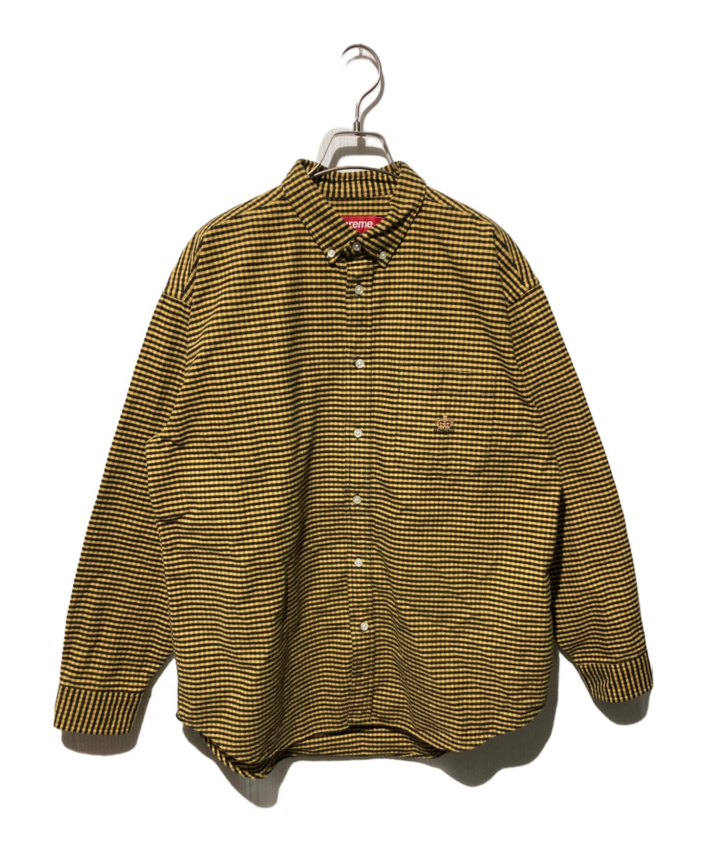 [Pre-owned] SUPREME Loose Fit Flannel Oxford Shirt Loose Fit Flannel Oxford Shirt