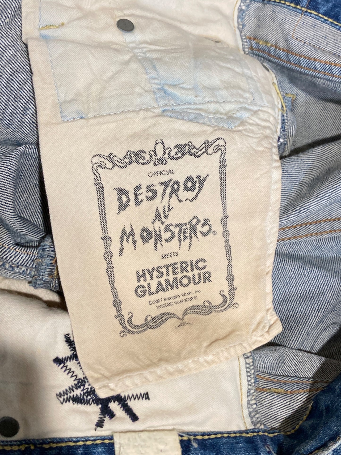 [Pre-owned] Hysteric Glamour Destroy All Monsters Denim Pants