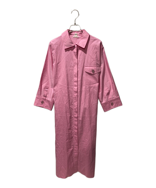[Pre-owned] HERMES Chene Dunkle Shirt Dress 3E0548DX