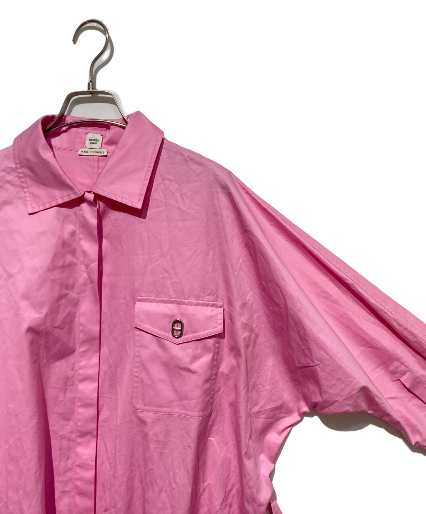 [Pre-owned] HERMES Chene Dunkle Shirt Dress 3E0548DX