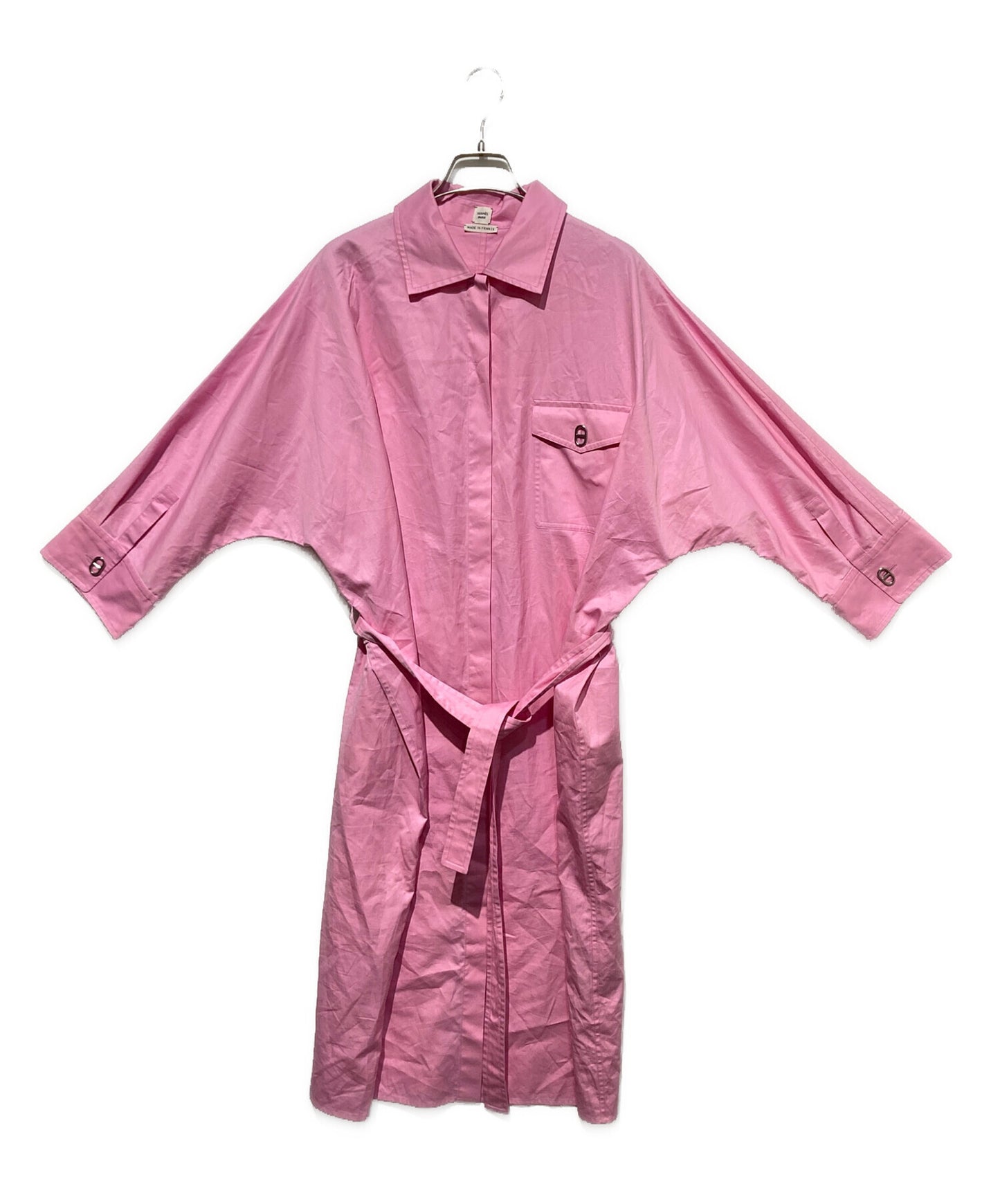 [Pre-owned] HERMES Chene Dunkle Shirt Dress 3E0548DX