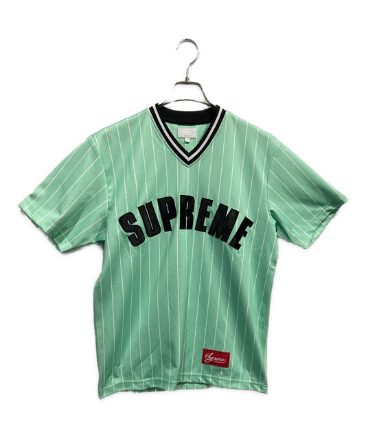 [Pre-owned] SUPREME Pinstripe Baseball Shirt