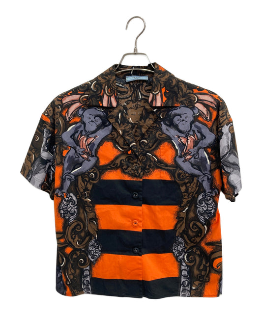 [Pre-owned] PRADA short-sleeved shirt P4590A 1B70