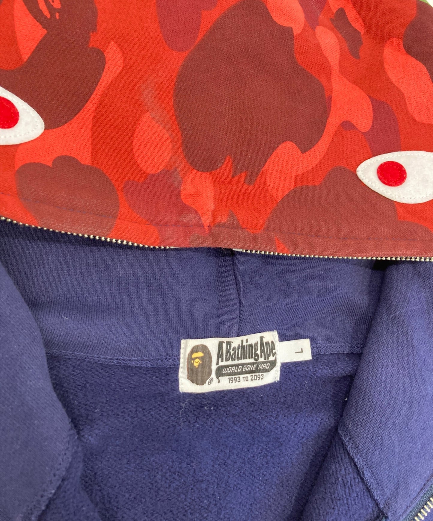 [Pre-owned] A BATHING APE Sleeveless Shark Hoodie 001zpd201006x