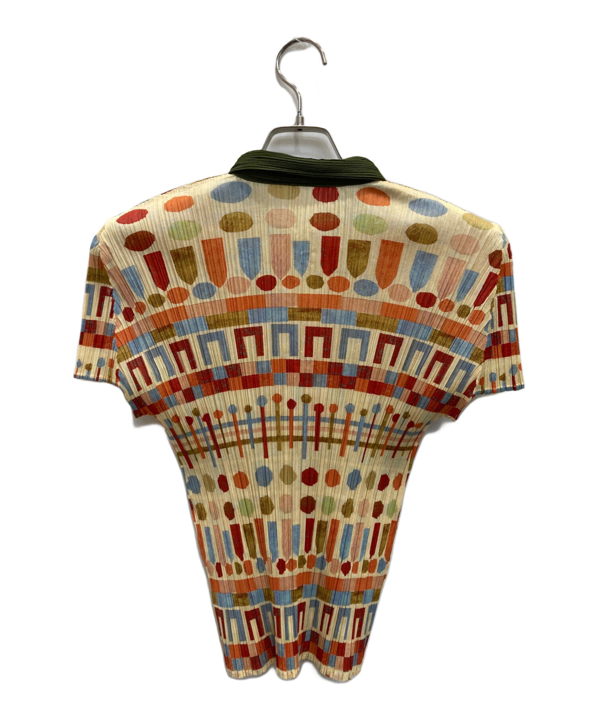 [Pre-owned] PLEATS PLEASE All-Over Print Pleated Polo Shirt PP61-JK651