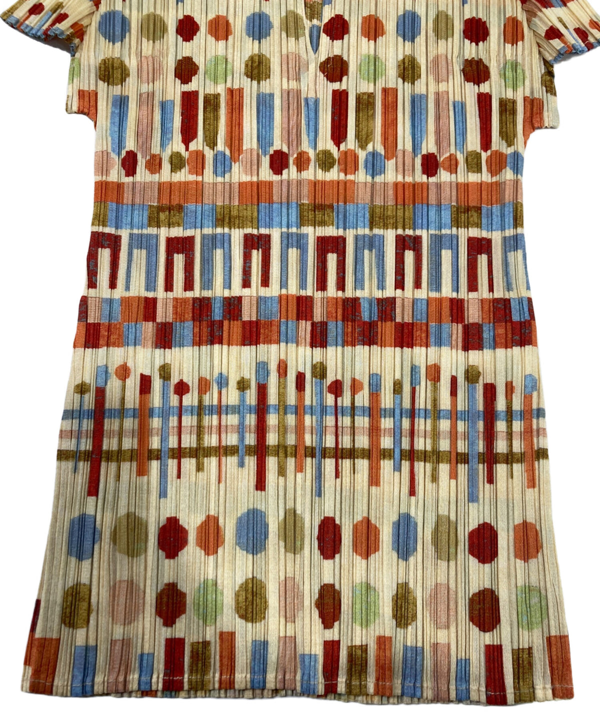 [Pre-owned] PLEATS PLEASE All-Over Print Pleated Polo Shirt PP61-JK651