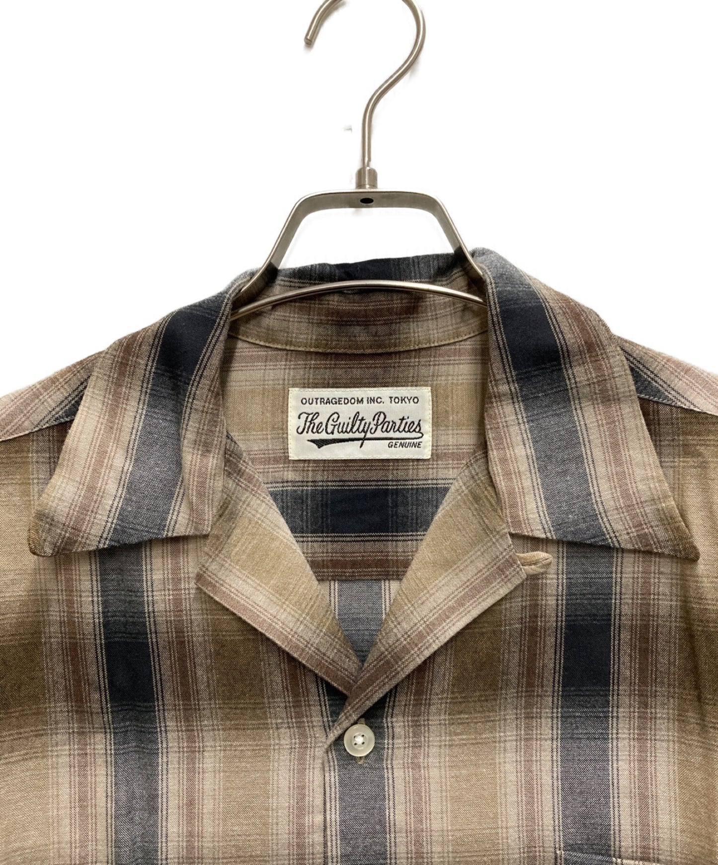 [Pre-owned] WACKO MARIA OMBRE CHECK OPEN COLLAR SHIRT L/S TYPE-4