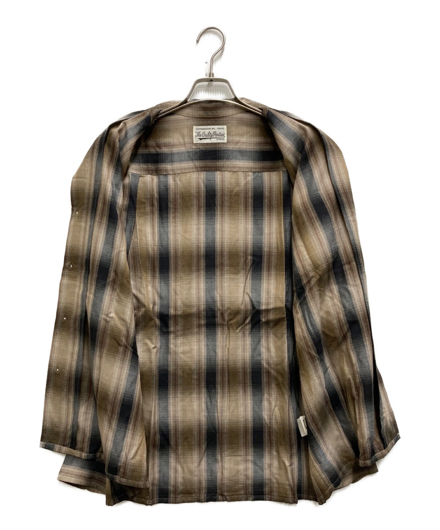 [Pre-owned] WACKO MARIA OMBRE CHECK OPEN COLLAR SHIRT L/S TYPE-4