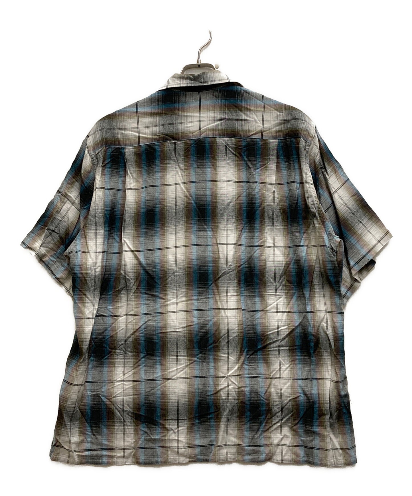 [Pre-owned] WACKO MARIA OMBRE CHECK OPEN COLLAR SHIRT S/S 24SS-WMS-OC11
