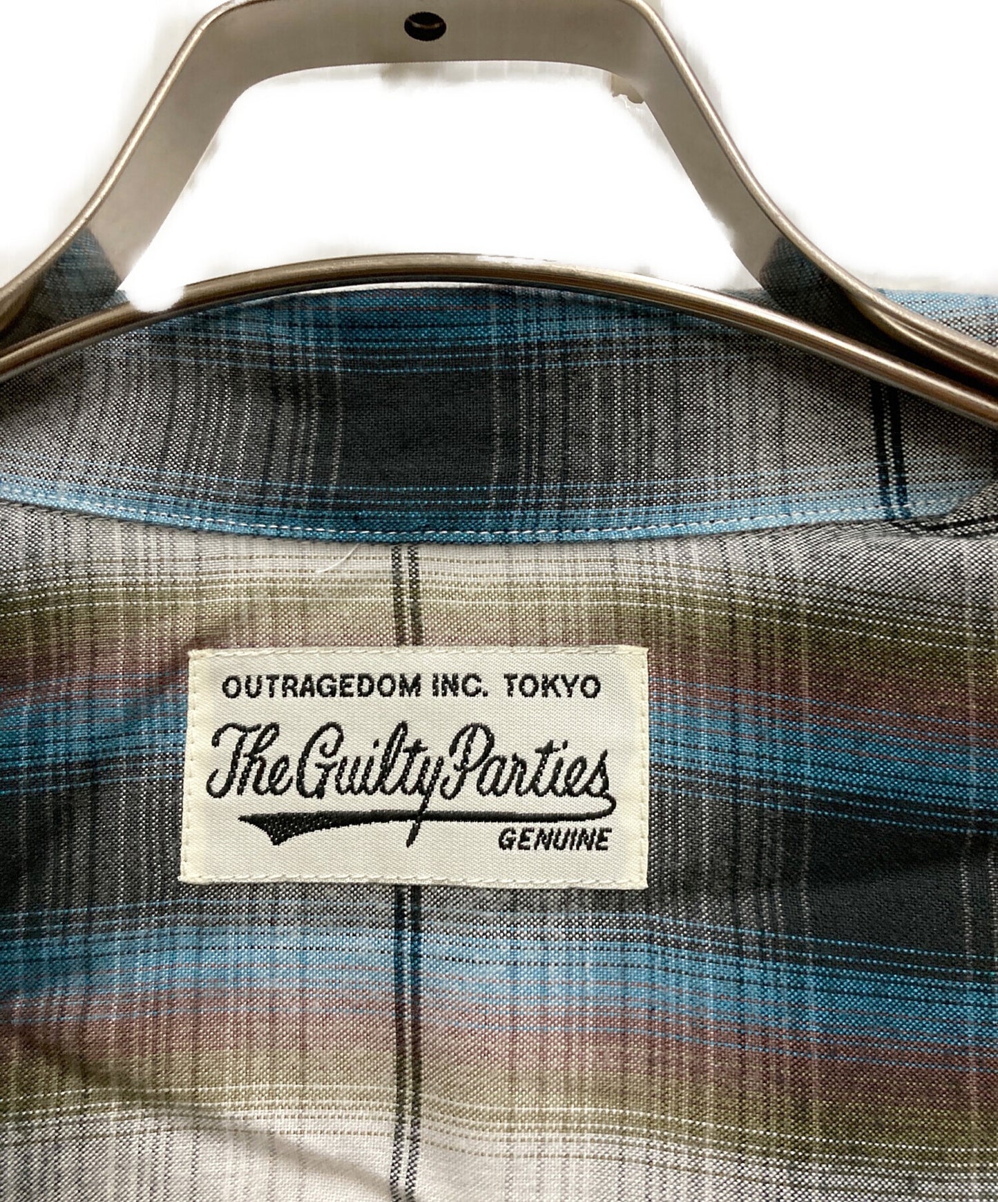 [Pre-owned] WACKO MARIA OMBRE CHECK OPEN COLLAR SHIRT S/S 24SS-WMS-OC11