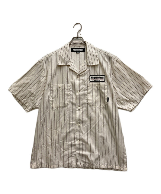 [Pre-owned] NEIGHBORHOOD STRIPE WORK SHIRT SS 231TSNH-SHM06