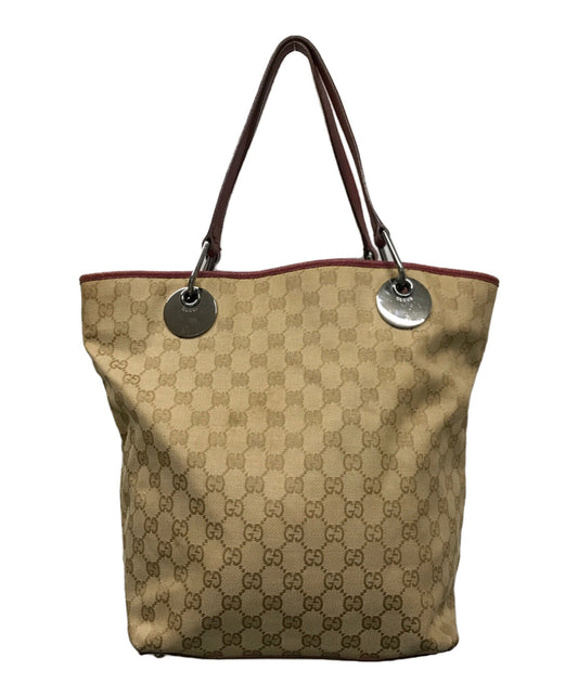 [Pre-owned] GUCCI GG Canvas Leather Handheld Tote Bag 120836