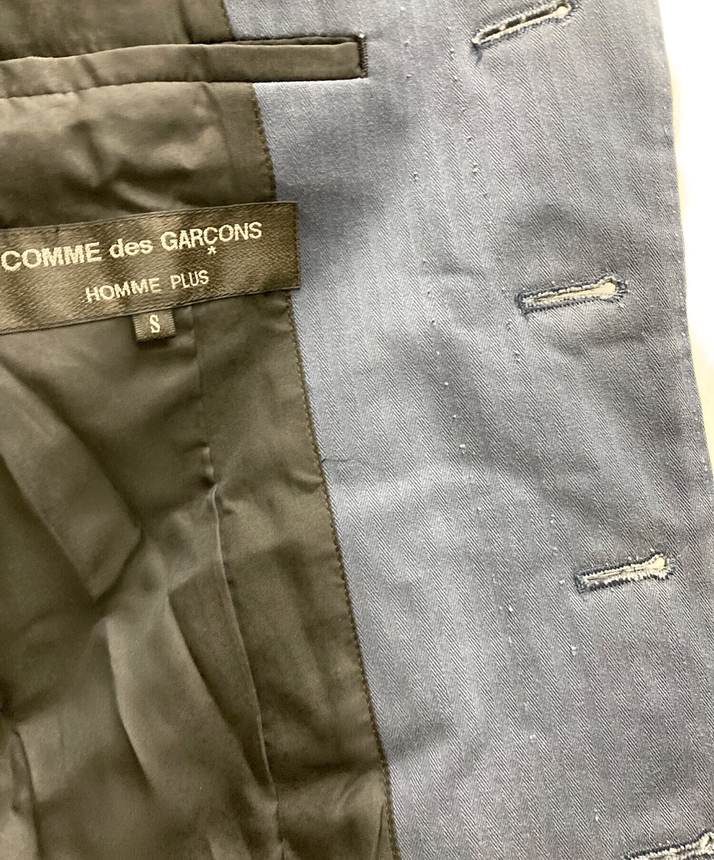 [Pre-owned] COMME des GARCONS HOMME PLUS Gold Button Message Jacket PO-J050