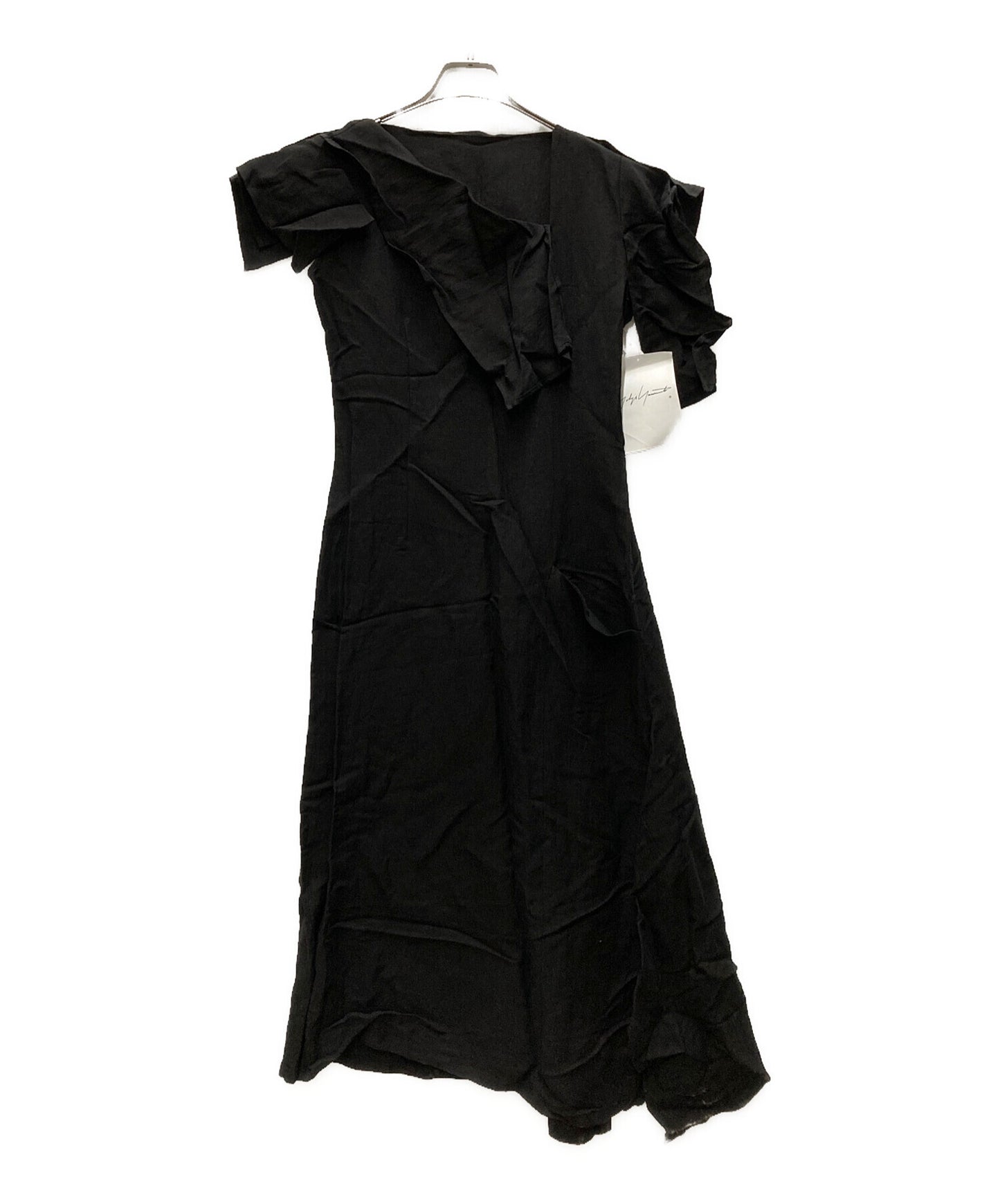 [Pre-owned] YOHJI YAMAMOTO Cu/Li GABARDINE FLAP NECKLINE DRESS FS-D22-205