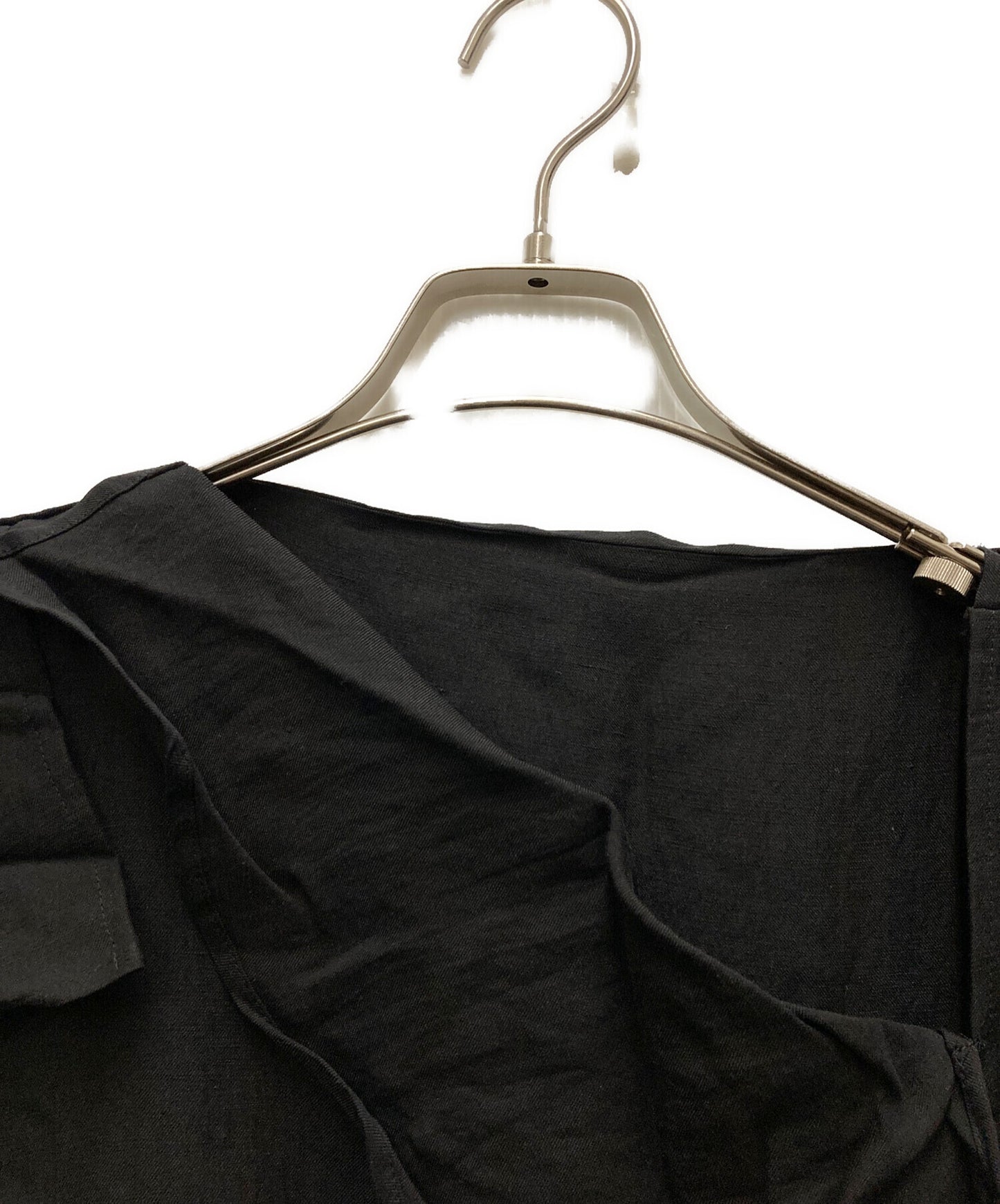 [Pre-owned] YOHJI YAMAMOTO Cu/Li GABARDINE FLAP NECKLINE DRESS FS-D22-205