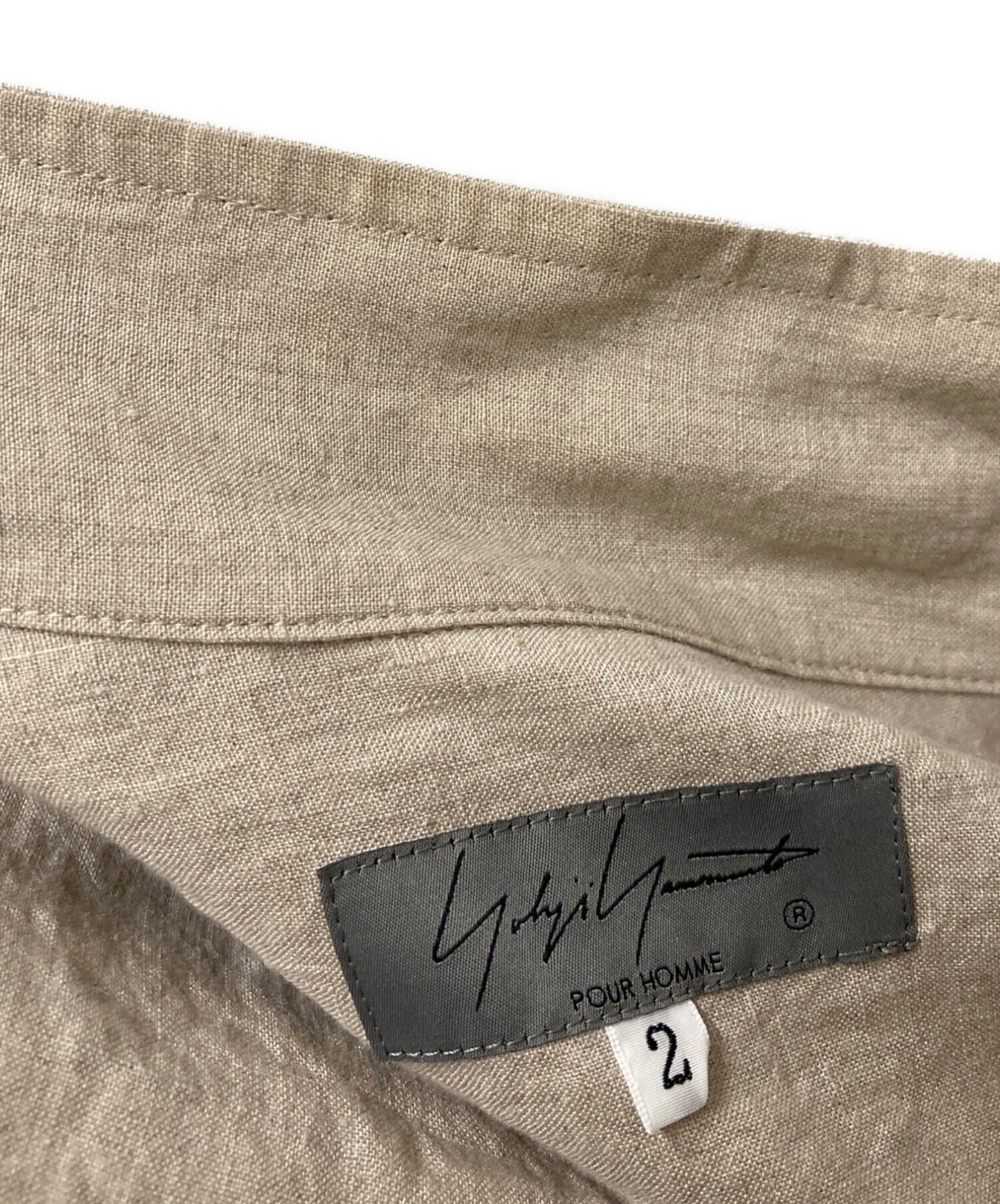 [Pre-owned] Yohji Yamamoto pour homme HIGH COUNT LINEN ZIP OPEN BLOUSE HG-B28-301