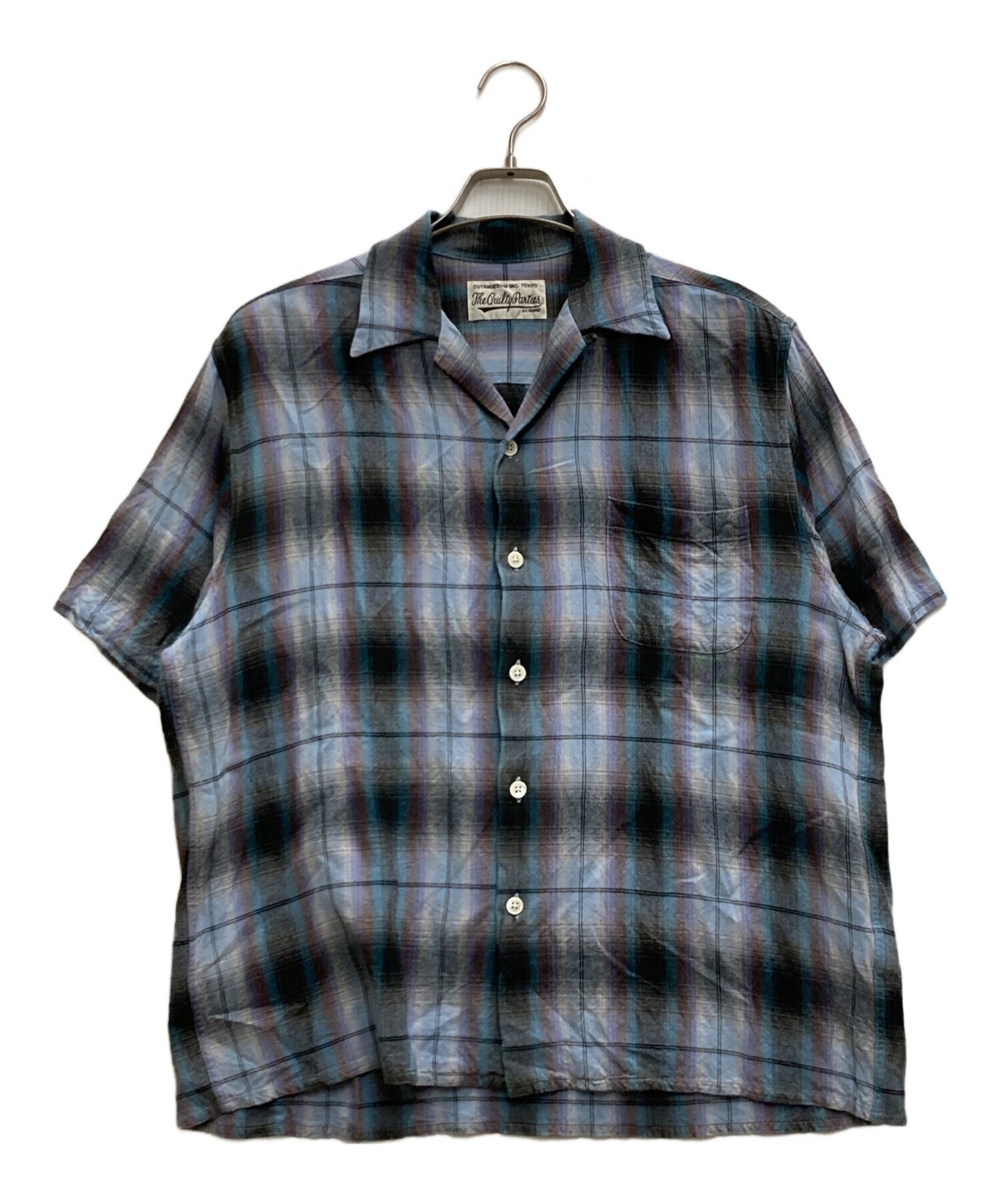 [Pre-owned] WACKO MARIA OMBRE CHECK OPEN COLLAR SHIRT S/S