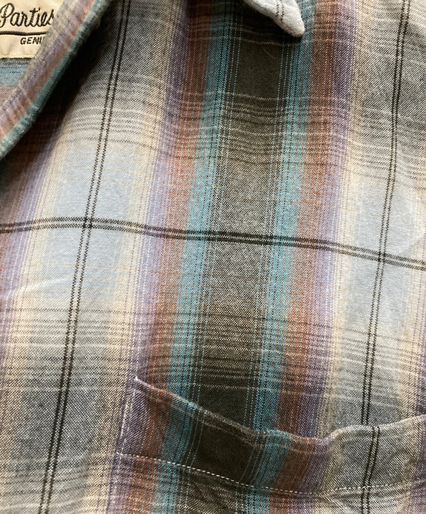 [Pre-owned] WACKO MARIA OMBRE CHECK OPEN COLLAR SHIRT S/S