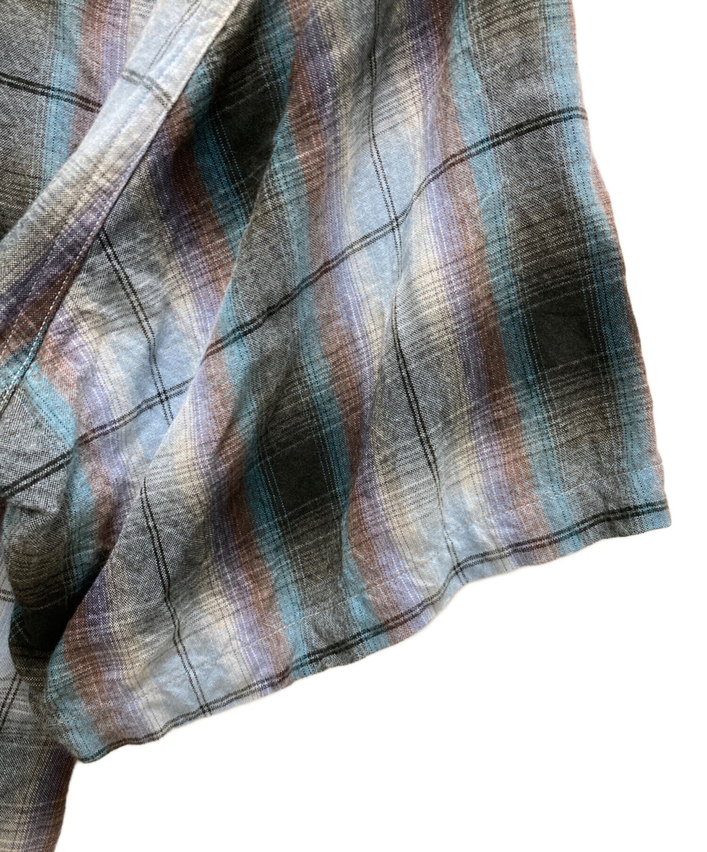 [Pre-owned] WACKO MARIA OMBRE CHECK OPEN COLLAR SHIRT S/S