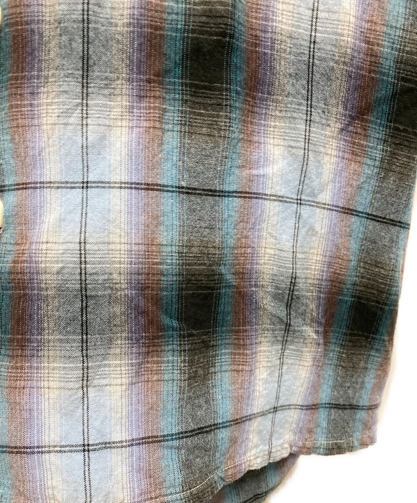 [Pre-owned] WACKO MARIA OMBRE CHECK OPEN COLLAR SHIRT S/S