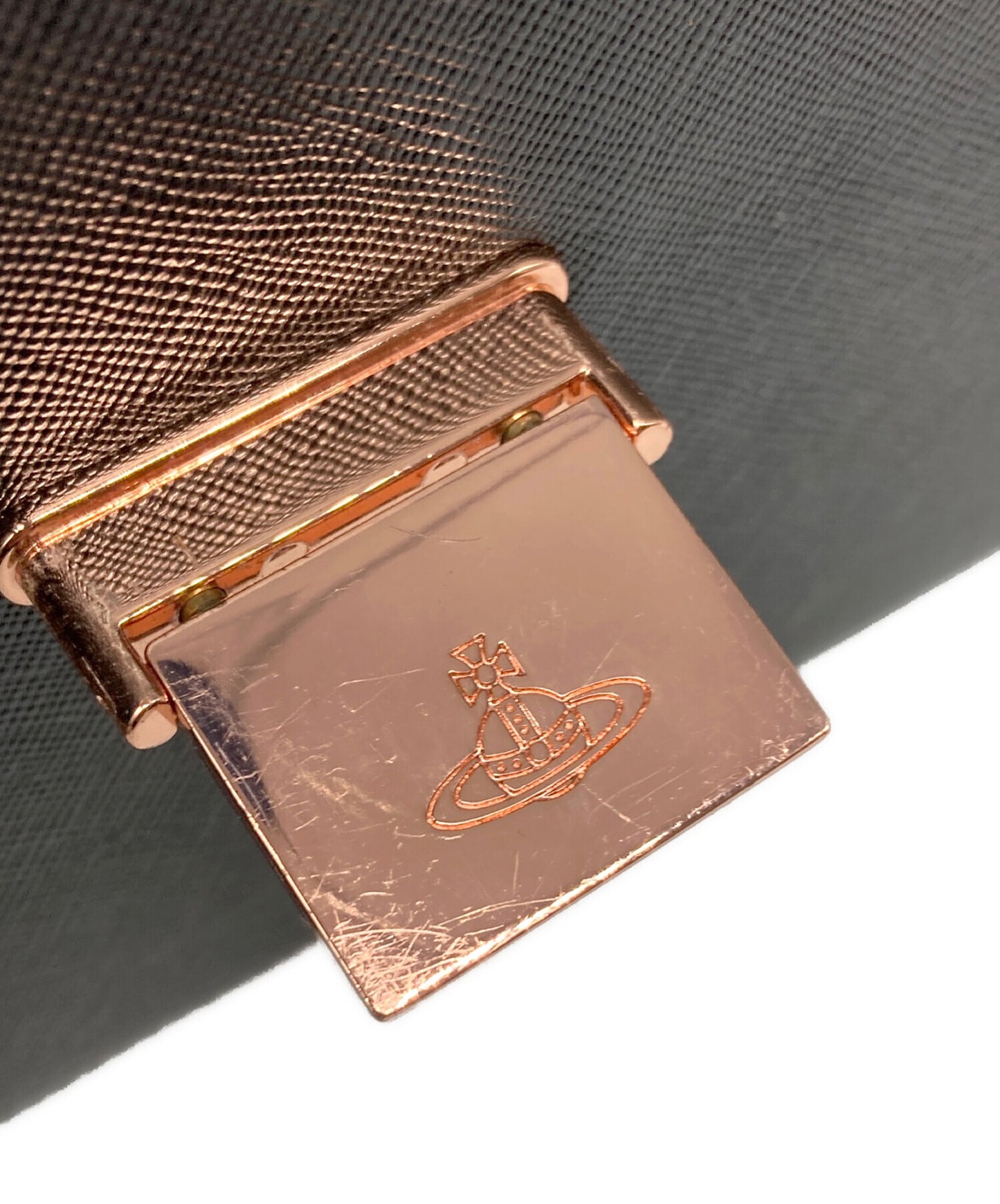 [Pre-owned] Vivienne Westwood Saffiano Chain Shoulder Bag