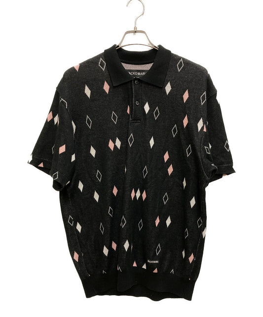 [Pre-owned] WACKO MARIA DIAMOND JACQUARD KNIT POLO SHIRT