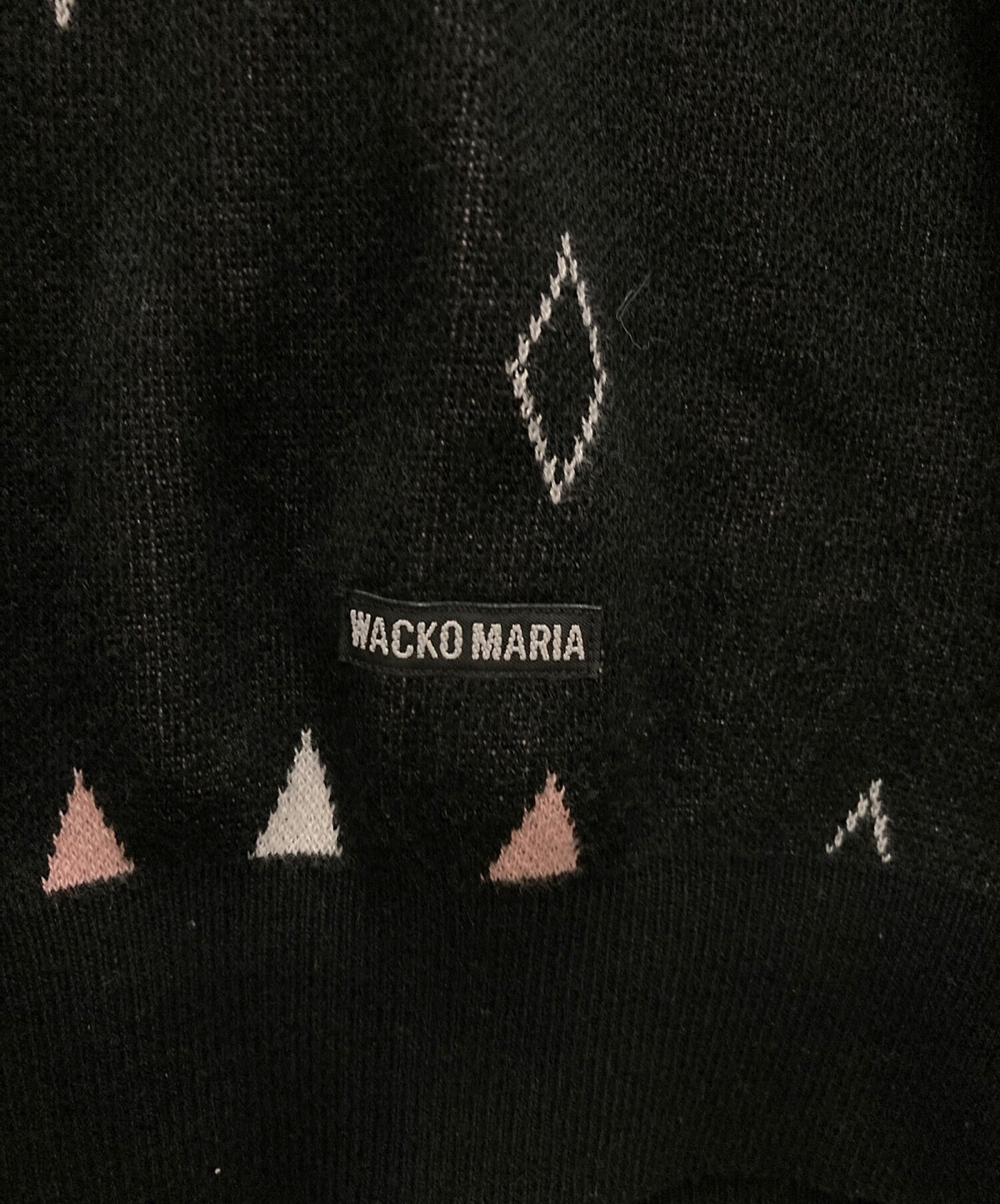 [Pre-owned] WACKO MARIA DIAMOND JACQUARD KNIT POLO SHIRT