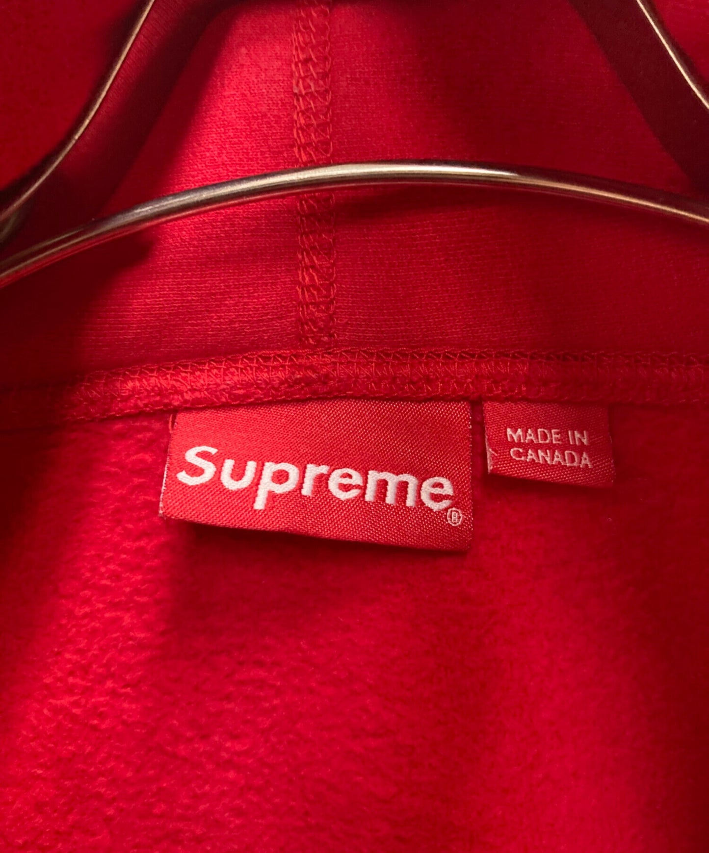 [Pre-owned] SUPREME S Logo Split Hooded Sweatshirt